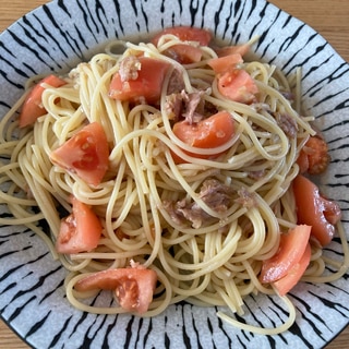 レンチン♪日向夏ドレッシングのツナパスタ